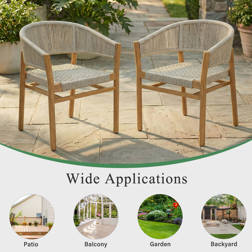 Elegant Outdoor Accent Chair (Set of 2)