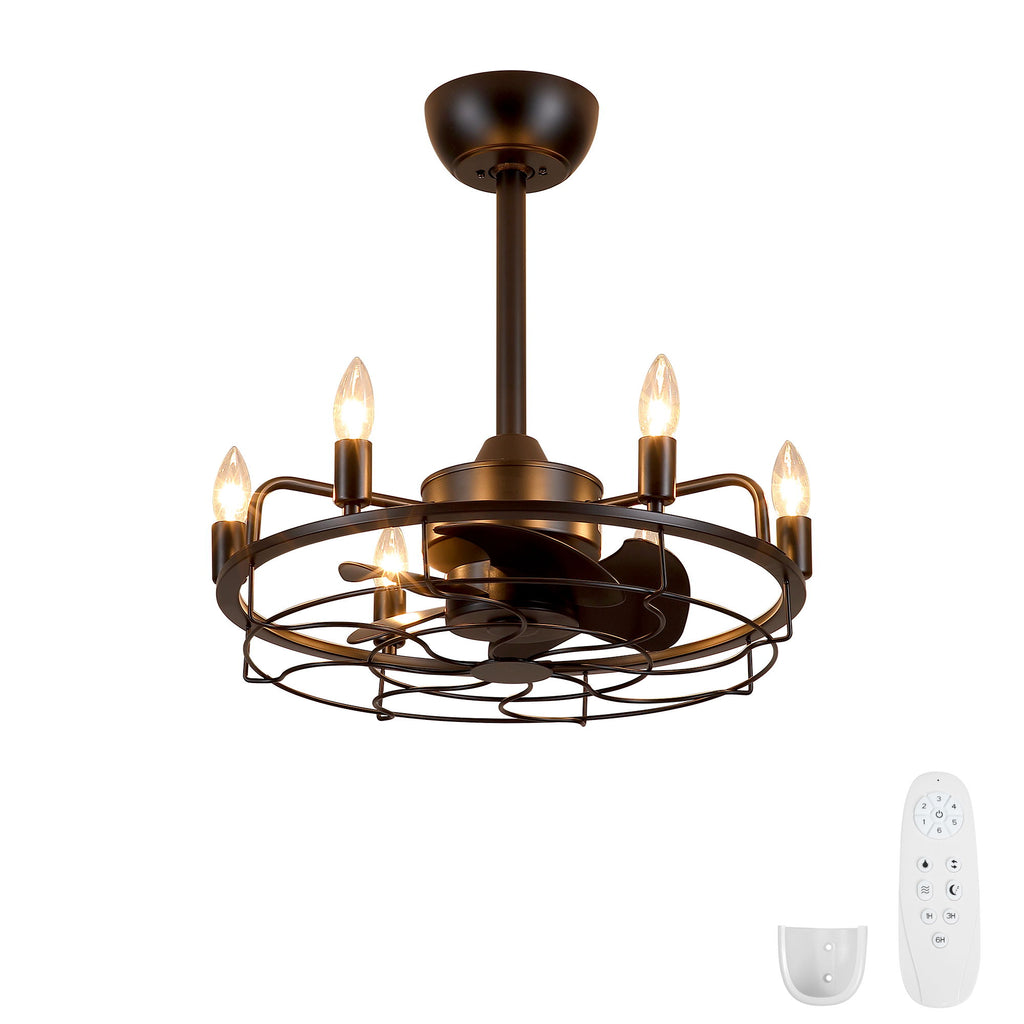 Modern Farmhouse Ceiling Fan, Adjustable Hanging