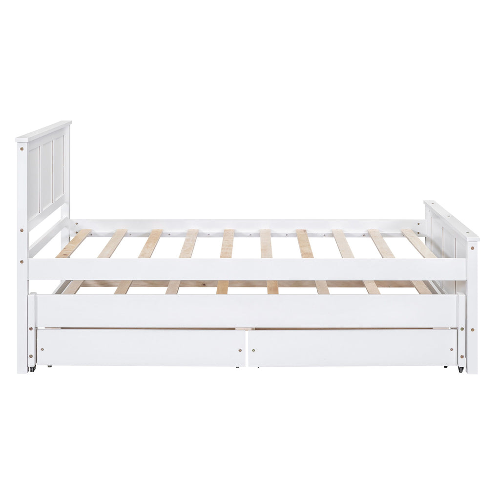 Platform Bed With Trundle And Drawers