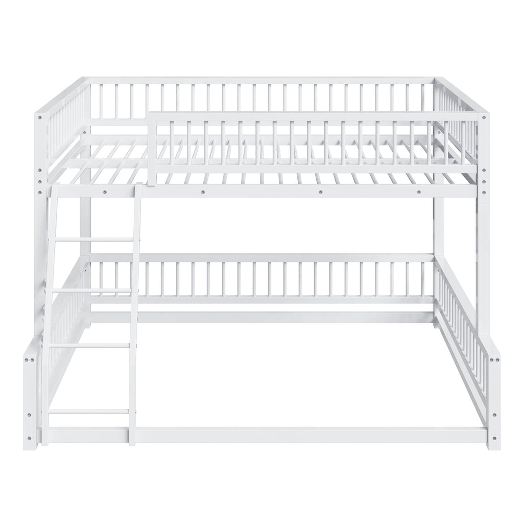 Bunk Bed With Ladder And Safety Guardrails