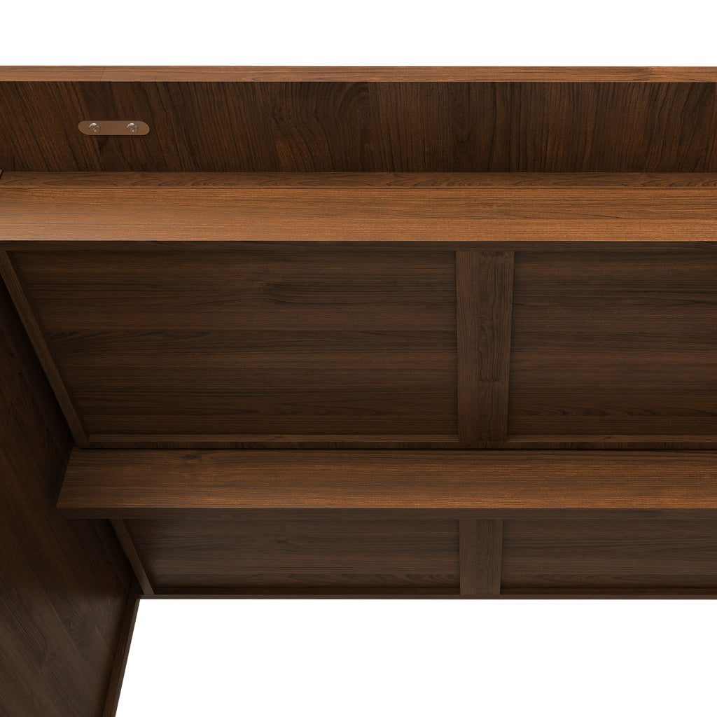 Dining Table With Drawers & Open Storage - Walnut