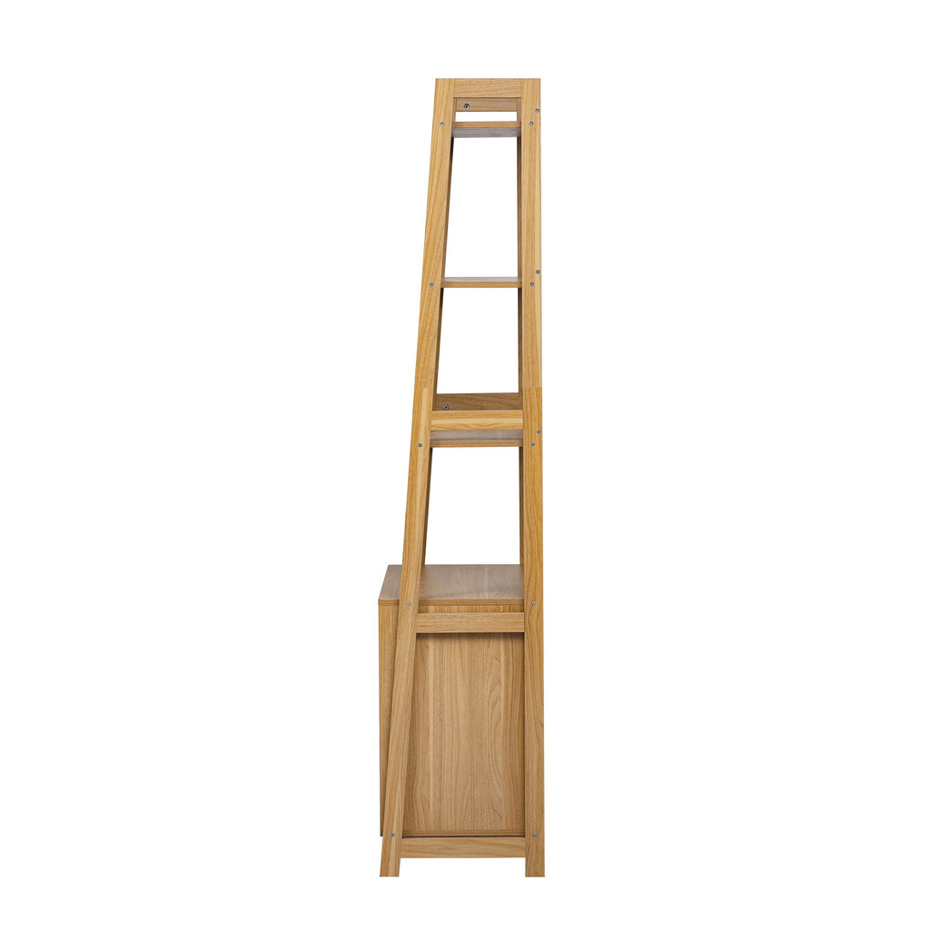 Modern Furniture Style 2 In 1 Pet Friendly Dog Crate Ladder Bookcase - Ancient Oak