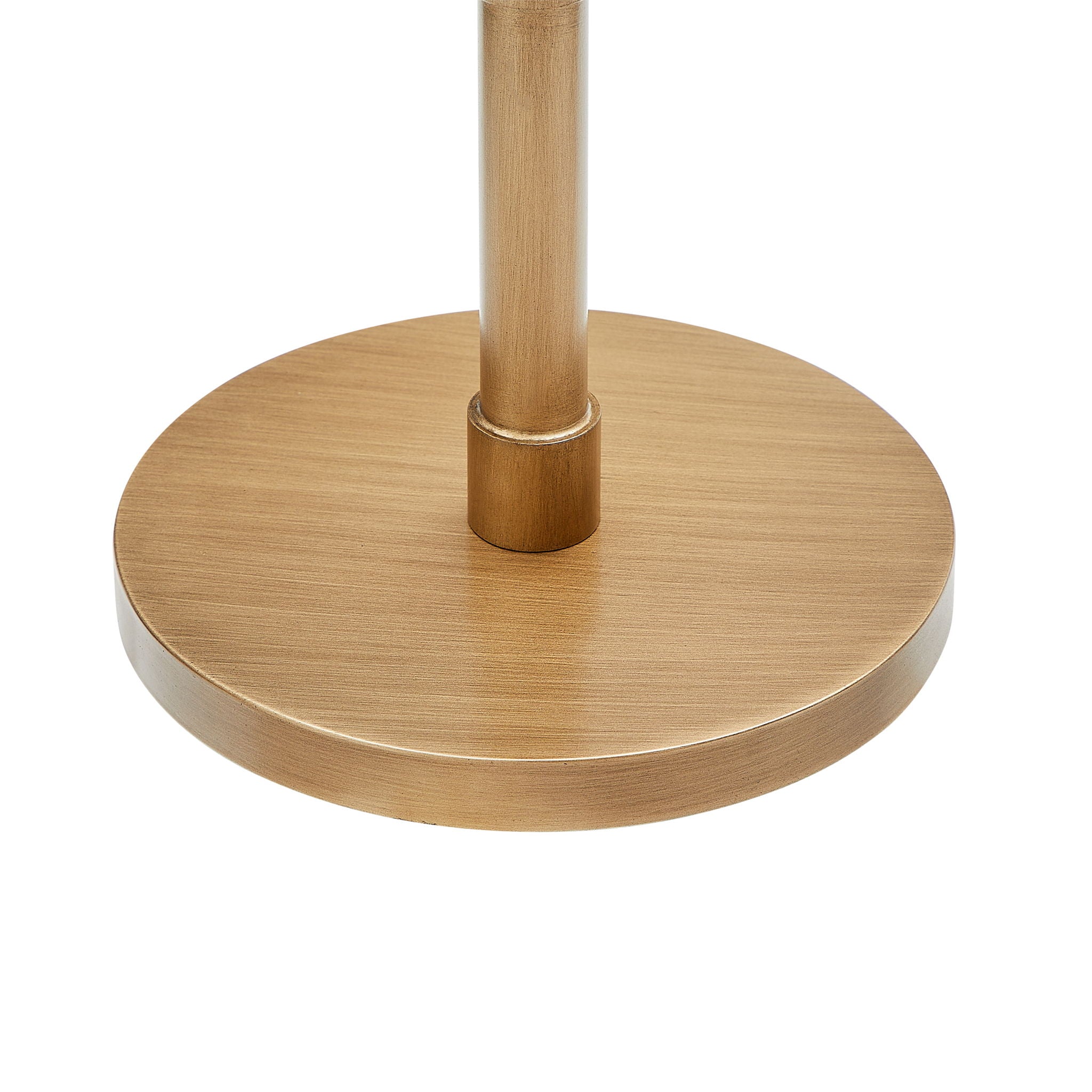 Morven - Adjustable Height Accent Table With Round Top - Antique Brass