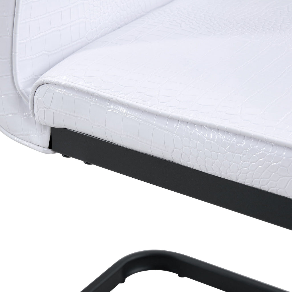 Alligator Skin Upholstered Dining Chairs