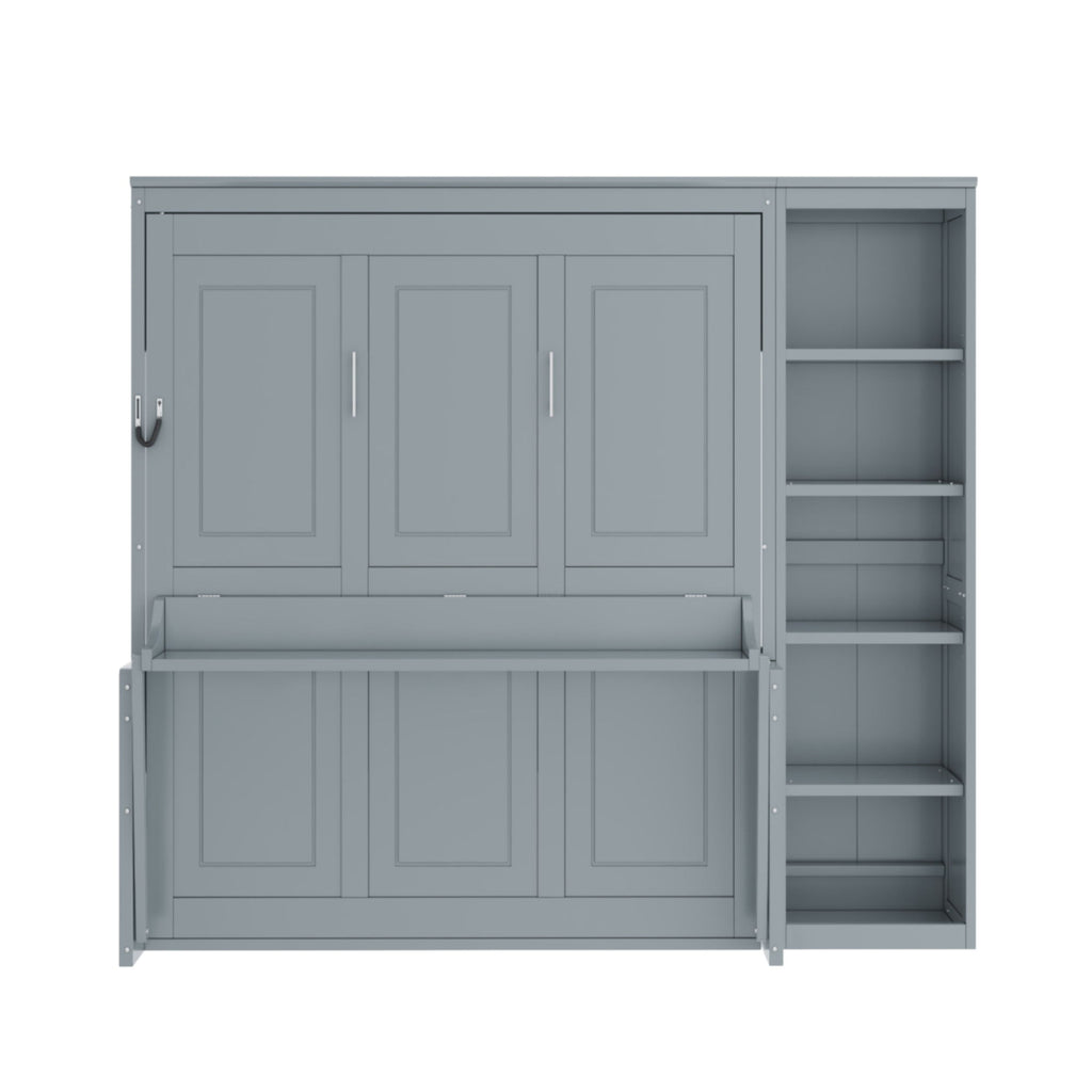 Sturdy Murphy Bed With Desk And Bookshelf