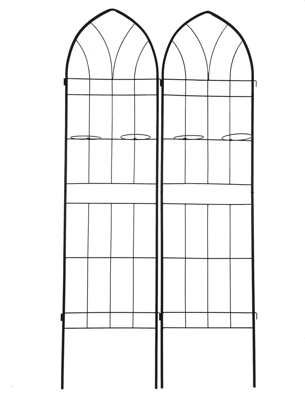 Metal Garden Trellis Rustproof Trellis For Climbing Plant, Outdoor Flower Support
