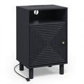 Nightstand With Charging Station & Storage