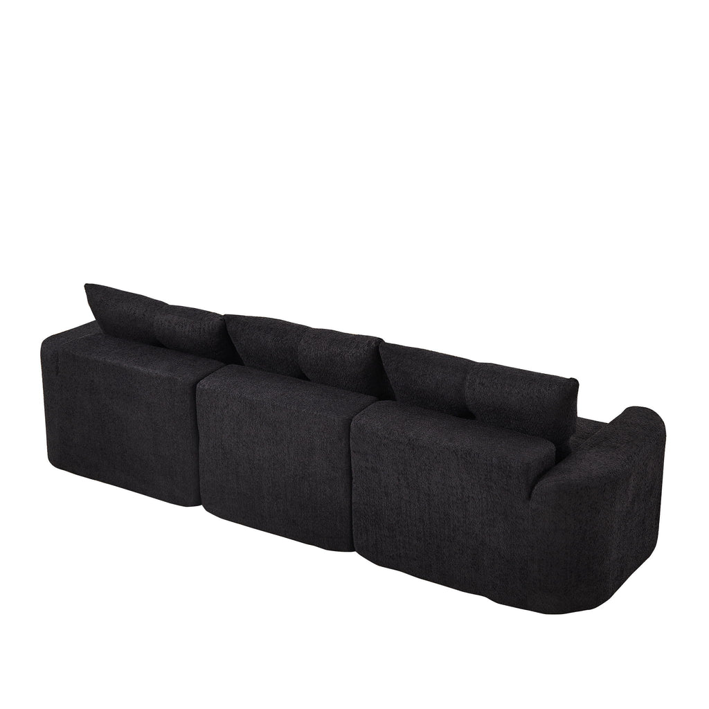 3 Seater With Thickened Armrests Sofa For Living Room