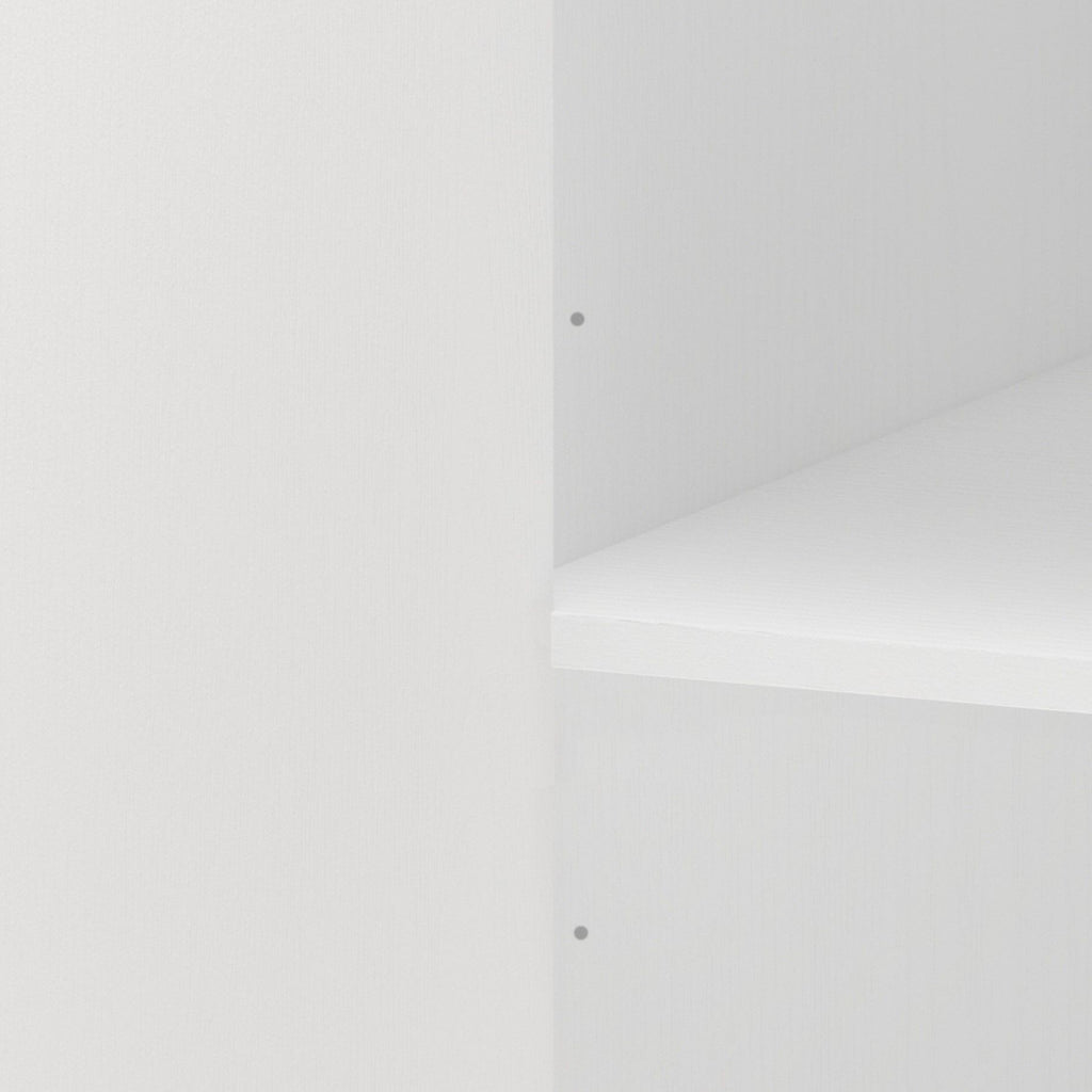 8 Door Armoire Wardrobe With Adjustable Shelves And Hanging Rod
