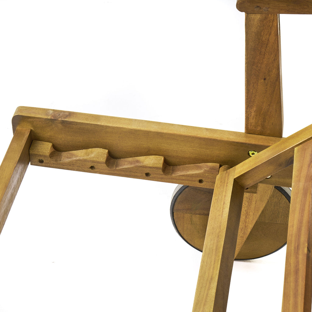 Perla - Chaise Lounge With Wheels And Customizable Cushion Options - Teak