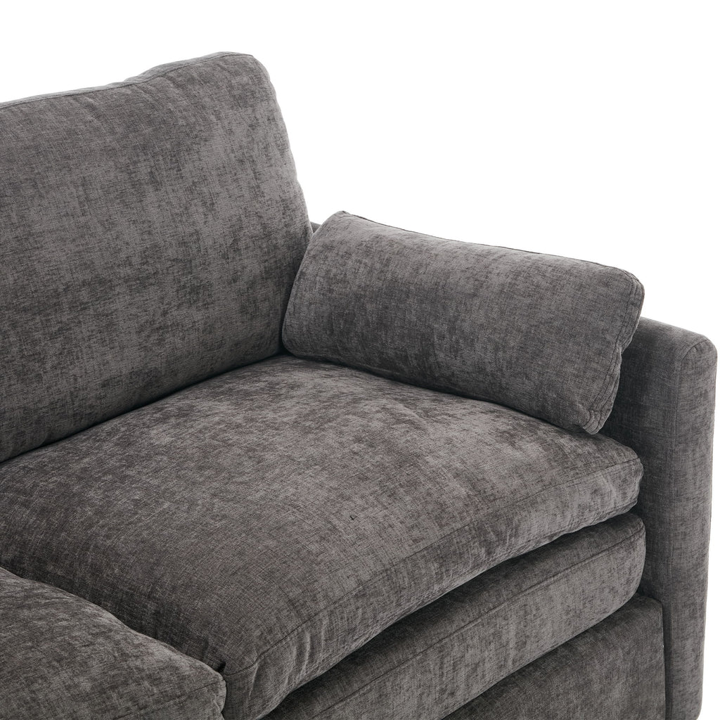 Cozy Upholstered 3 Seater Sofa With Double Cushion