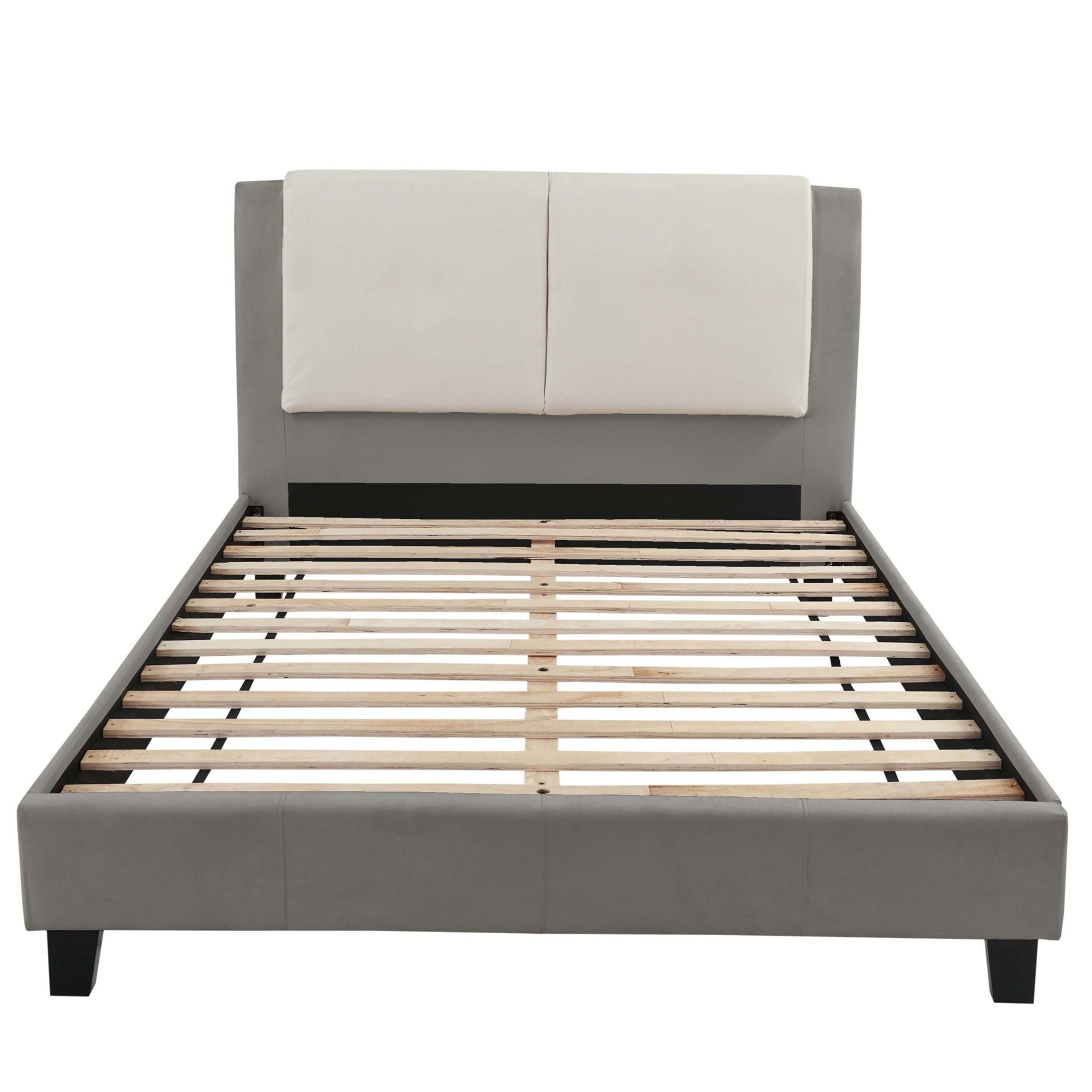 Bed Set With 2 Tone Upholstered Headboard