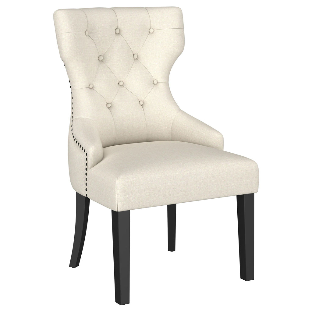 Extension Dining Table Set With Expandable Table With Upholstered Wingback Chairs