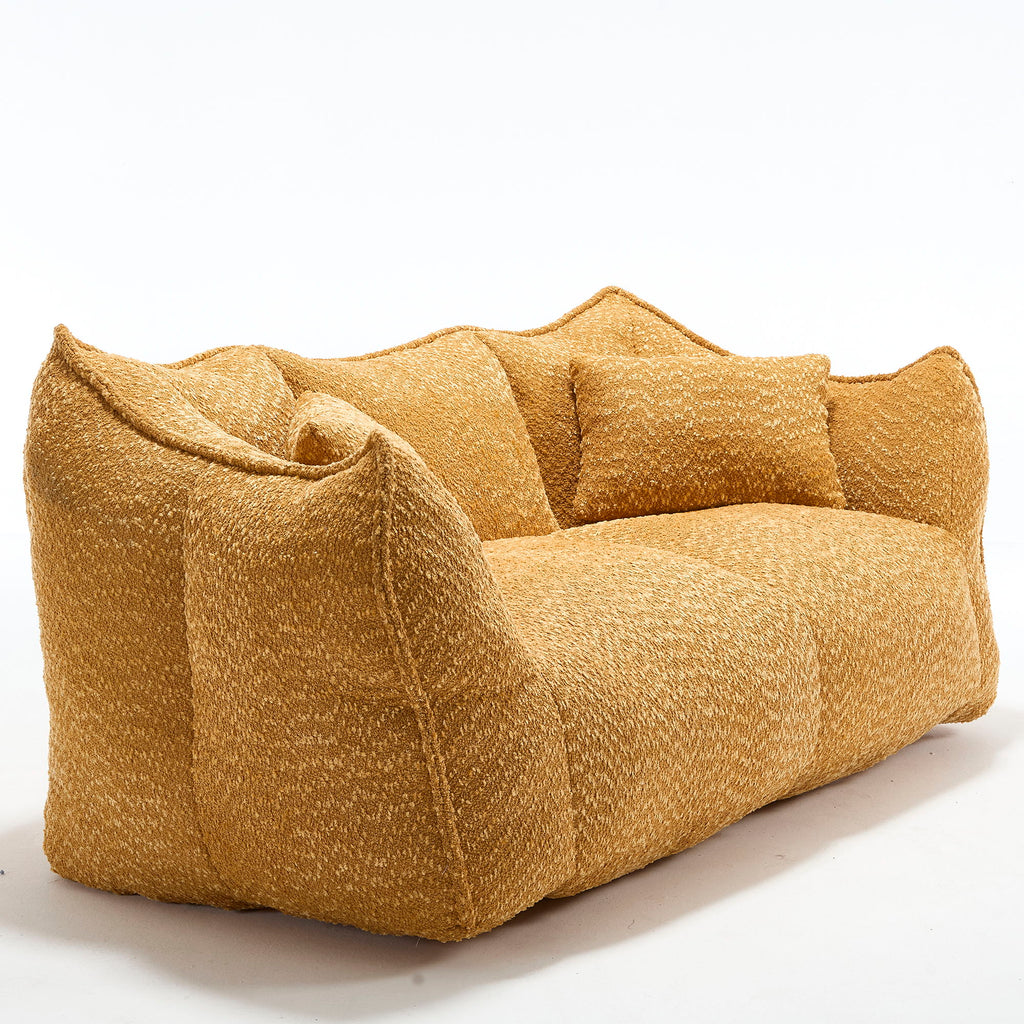 Comfortable Dual Beanbag Chair With High Resilience Foam Core For 2 People