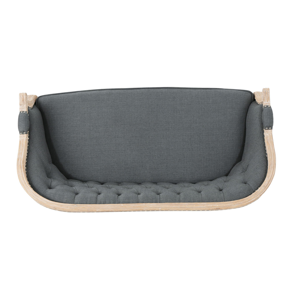 French Country Chesterfield Style Tufted Loveseat