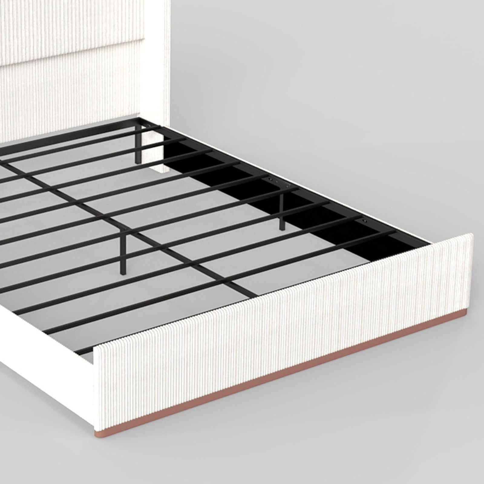 Platform Bed Frame With Wingback Headboard