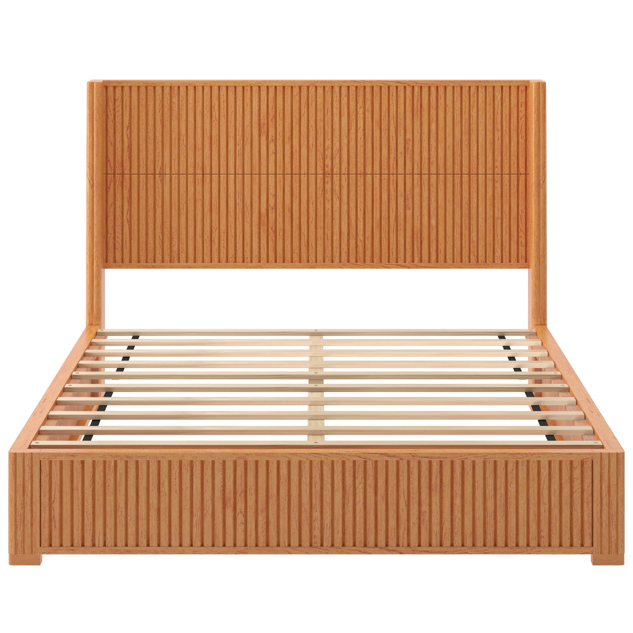 Platform Bed Frame With Headboard, Floor Standing Design