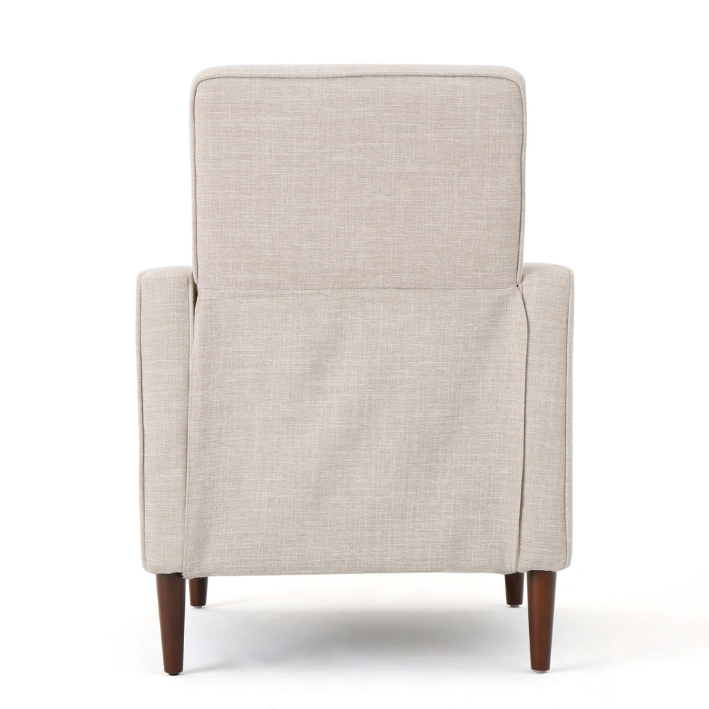 Mid-Century Modern Recliner With Button Tufted Waffle Stitch