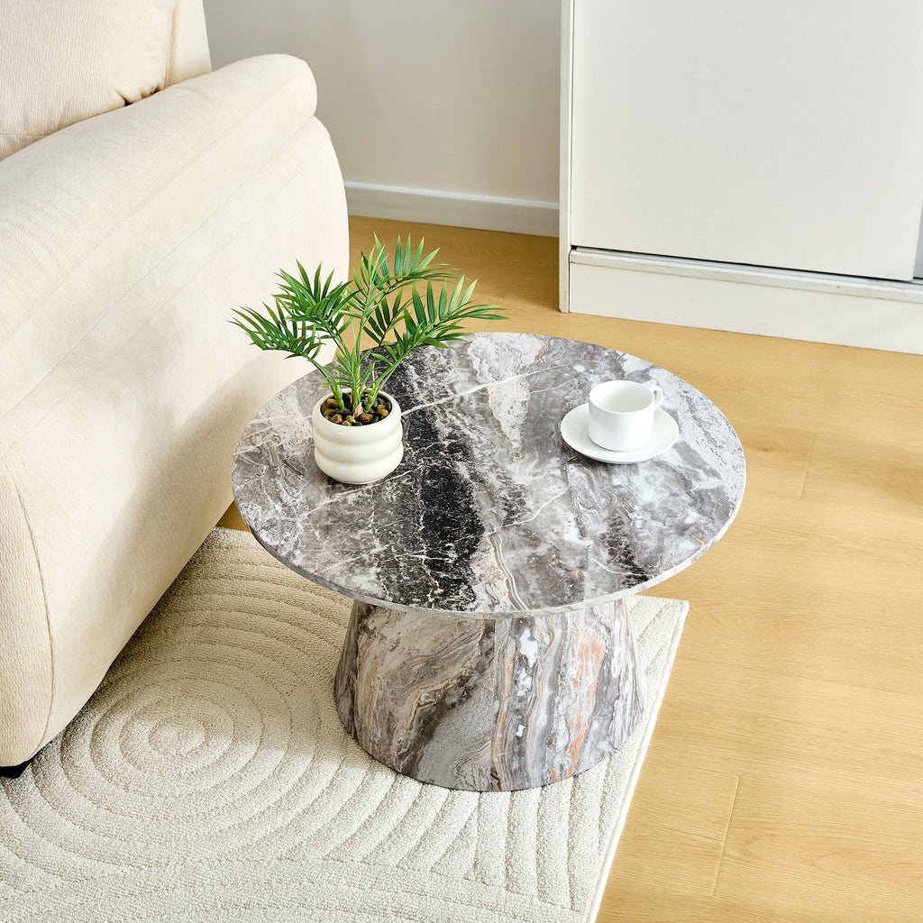 Circular Coffee Table With Adjustable Feet