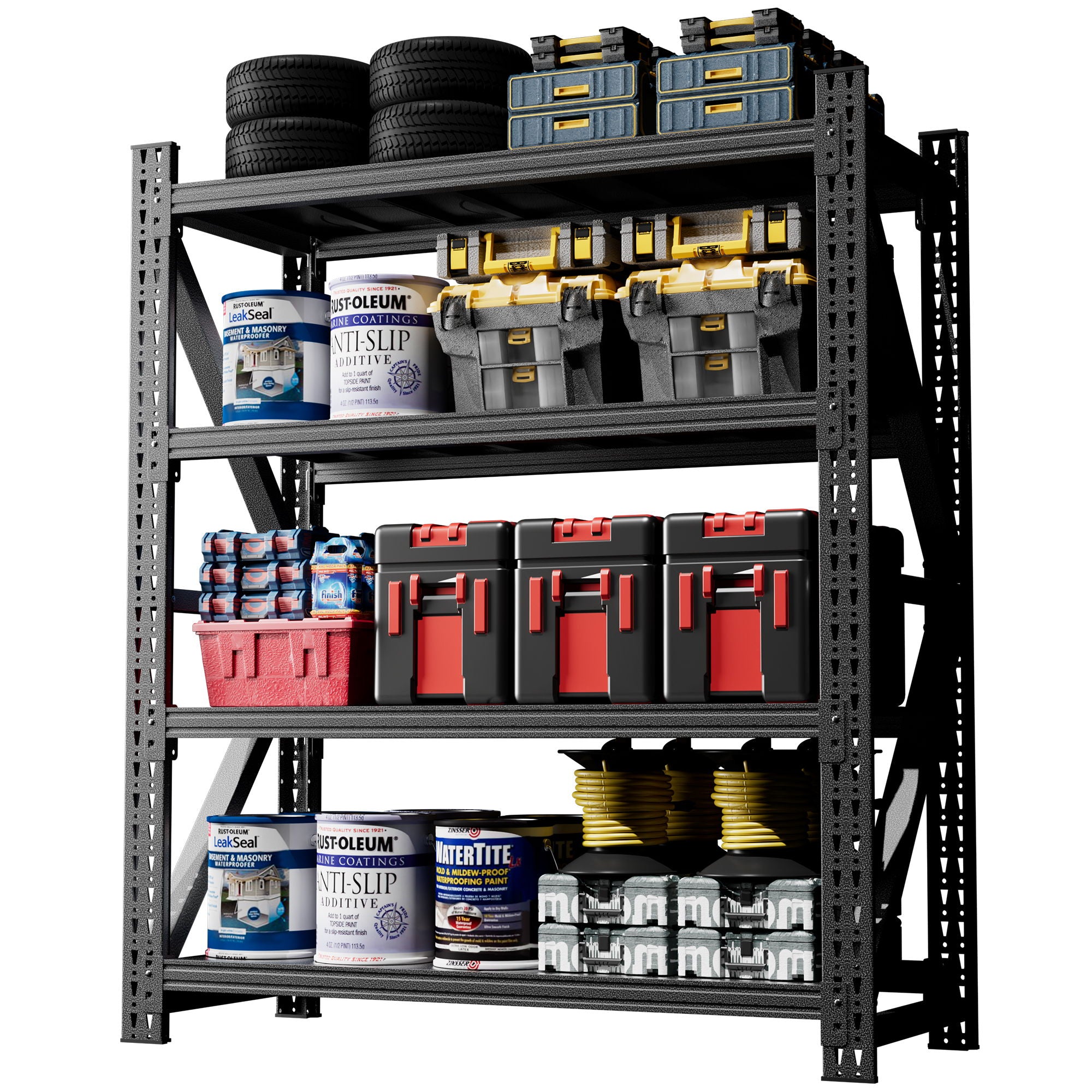 Heavy Duty 4 Shelf Garage Shelving Unit