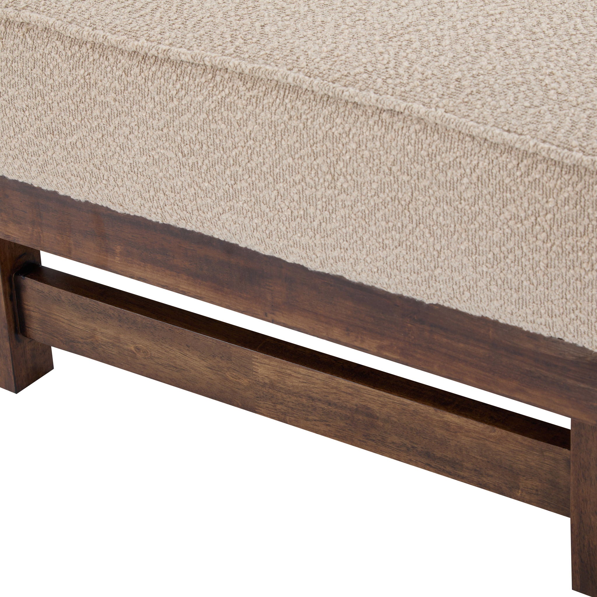 Modern Upholstered Cocktail Ottoman Bench With Cushion Top