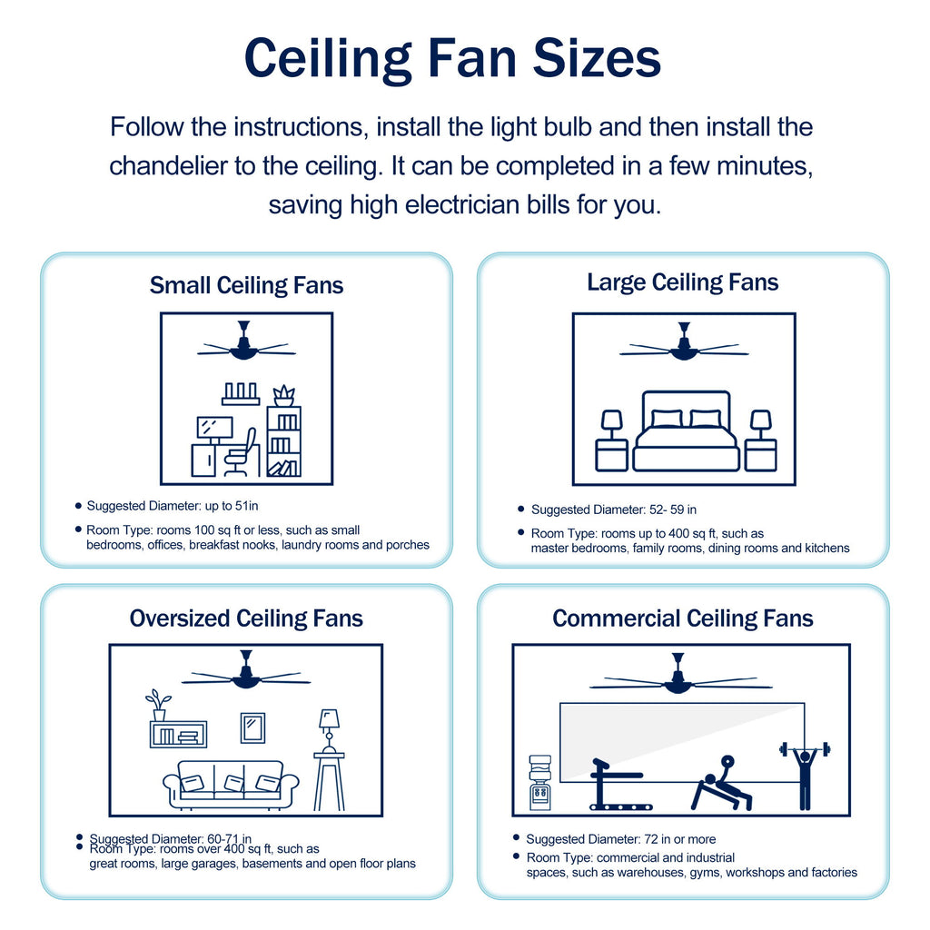 Ceiling Fan With Lights Quiet DC Motor 3 Blade Ceiling Fans 6 Speed Levels, Reversible Ceiling Fan - Matte Black / Wood