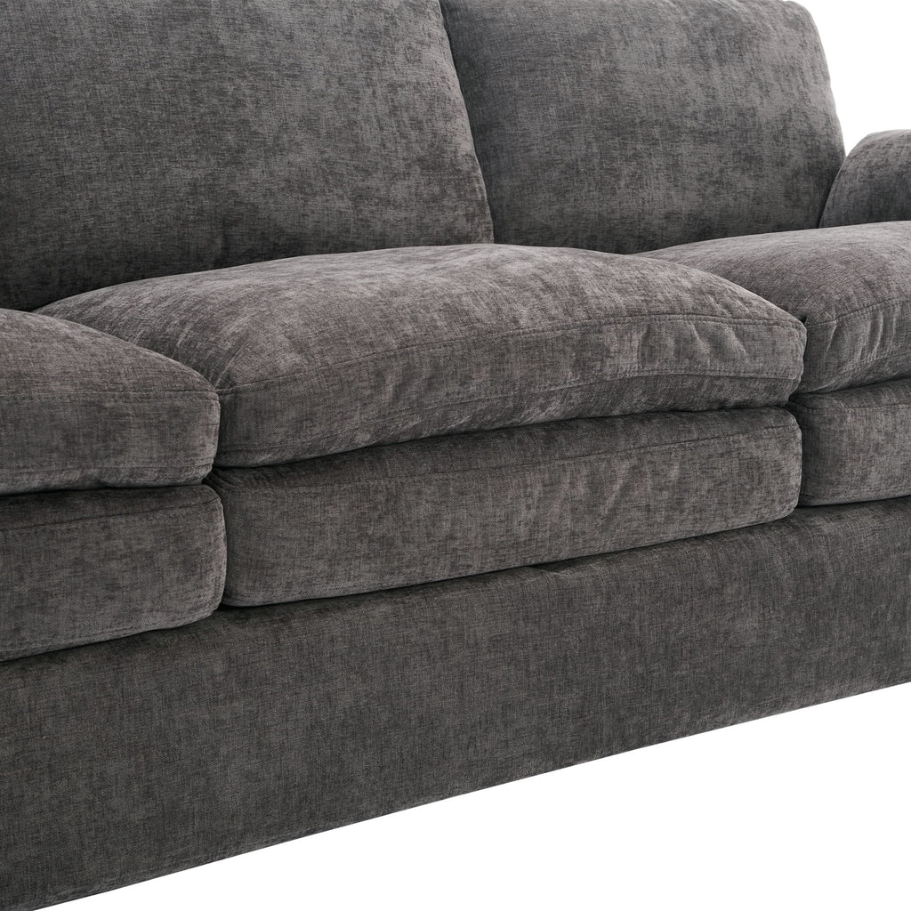 Cozy Upholstered 3 Seater Sofa With Double Cushion