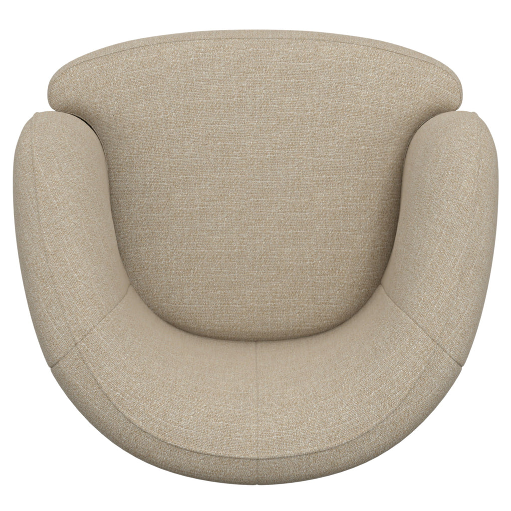 Swivel Accent Chair With Sculptural Base