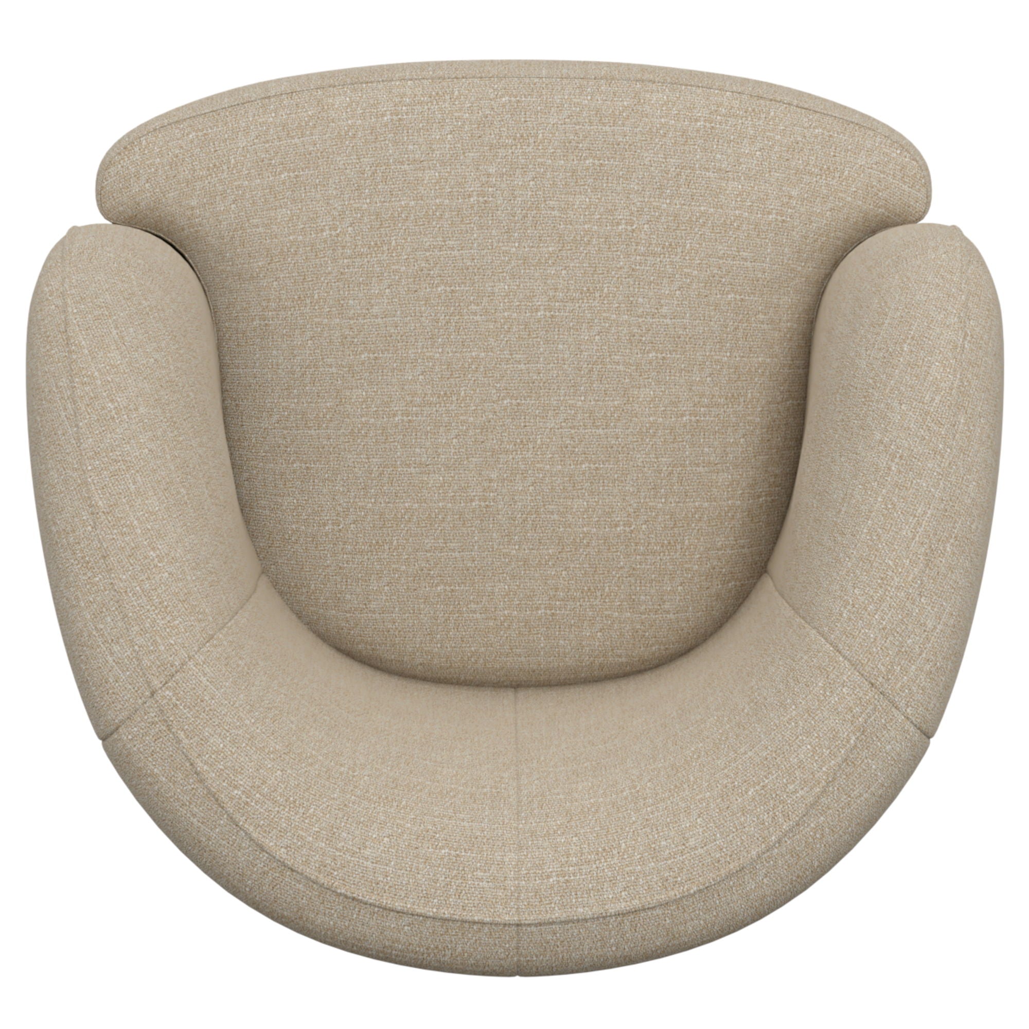 Swivel Accent Chair With Sculptural Base