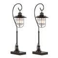 Landen - Contemporary Task Lamp (Set of 2) - Oil Rubbed Bronze / Clear