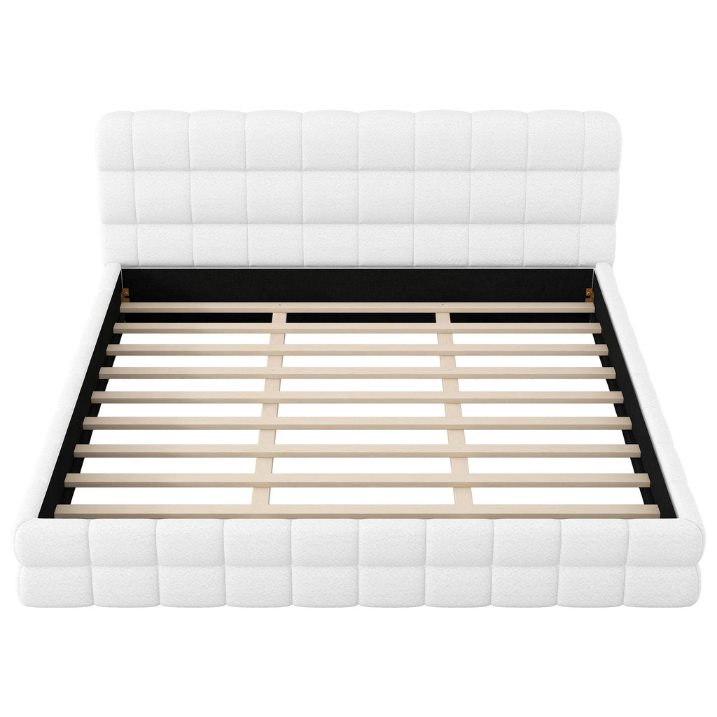 Upholstered Platform Bed With Headboard