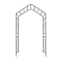 Garden Arch, Climbing Plants Support Outdoor - Black