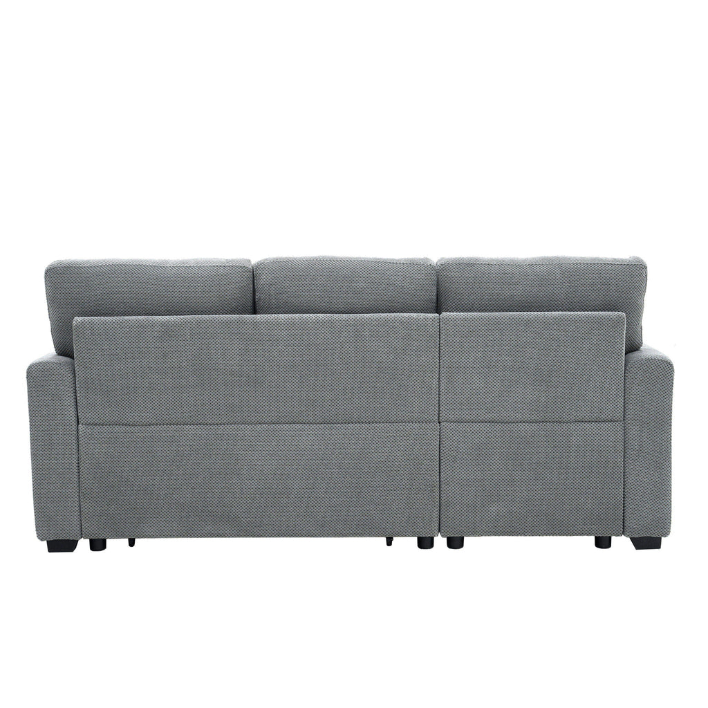 Sleeper Sectional With Pull Out Bed, Reversible Chaise