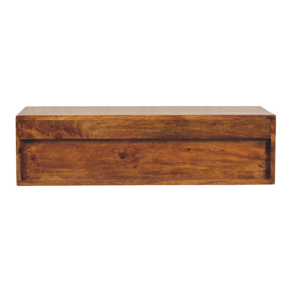 Lunar - 2 Drawer Wall Mounted Media Unit - Brown