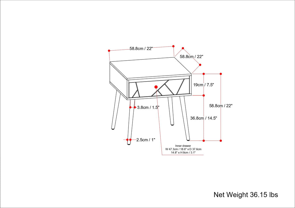 Jager - Side Table - Natural