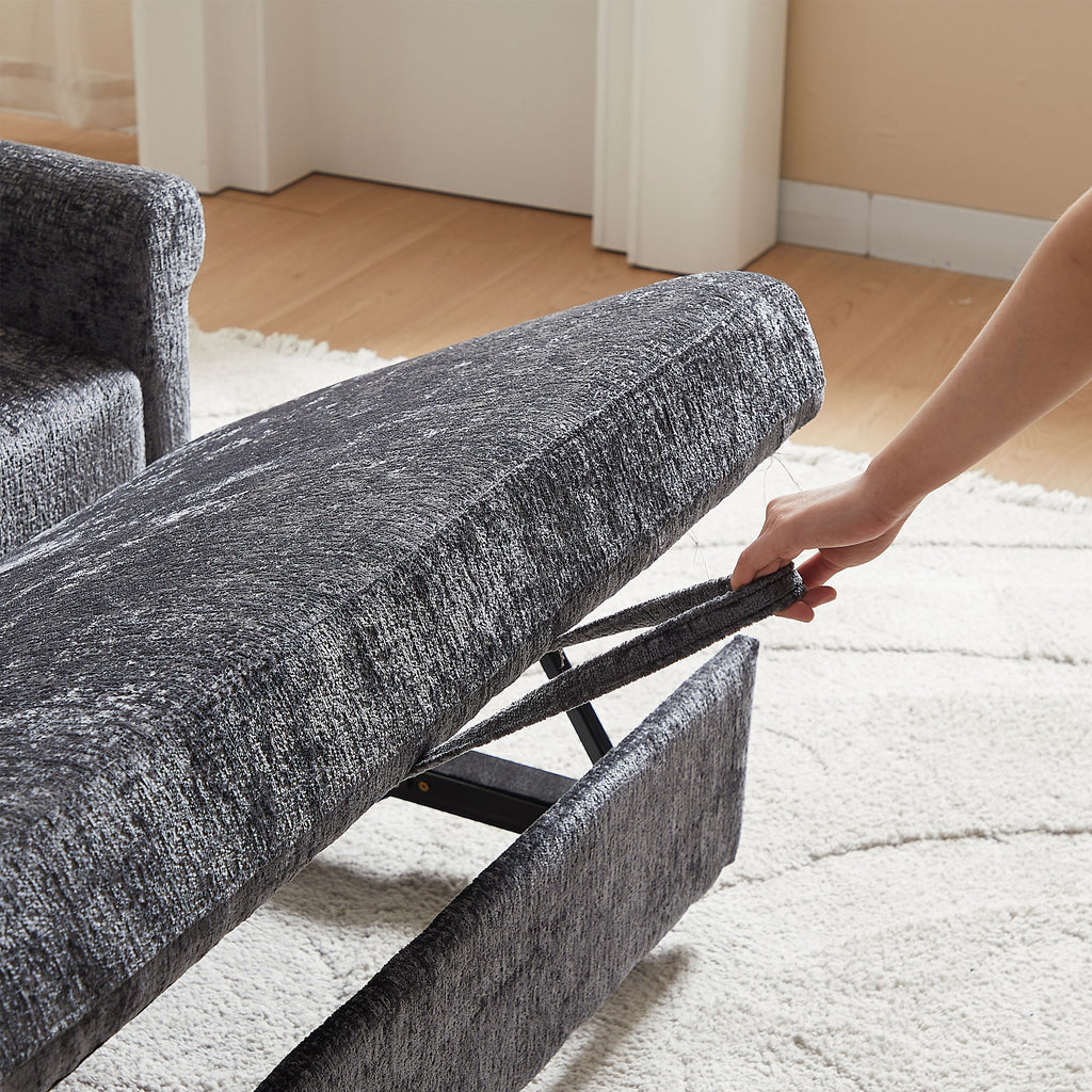 Loveseat Sofa Bed, Pull - Out Couch Sleeper & 2 Pillows
