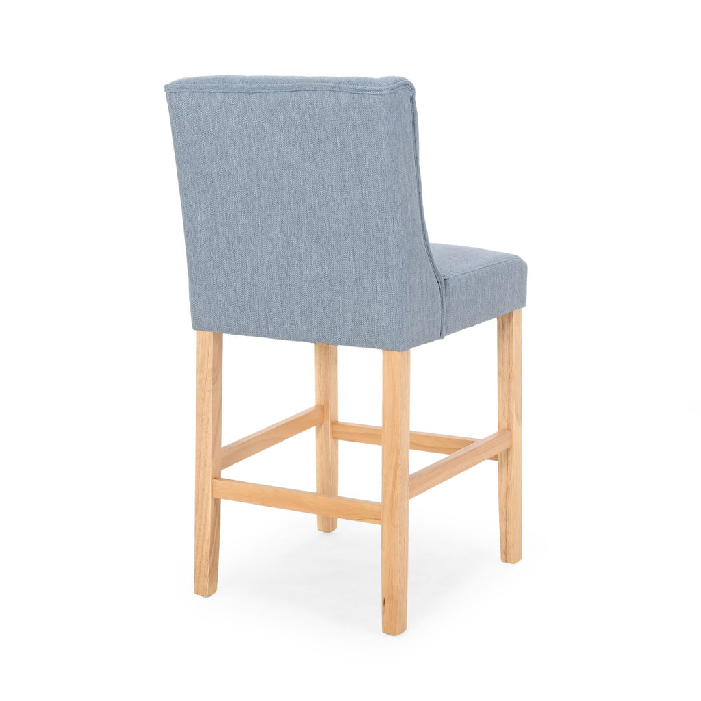 Vienna - Contemporary Fabric Tufted & Wingback Counter Stools (Set of 2)