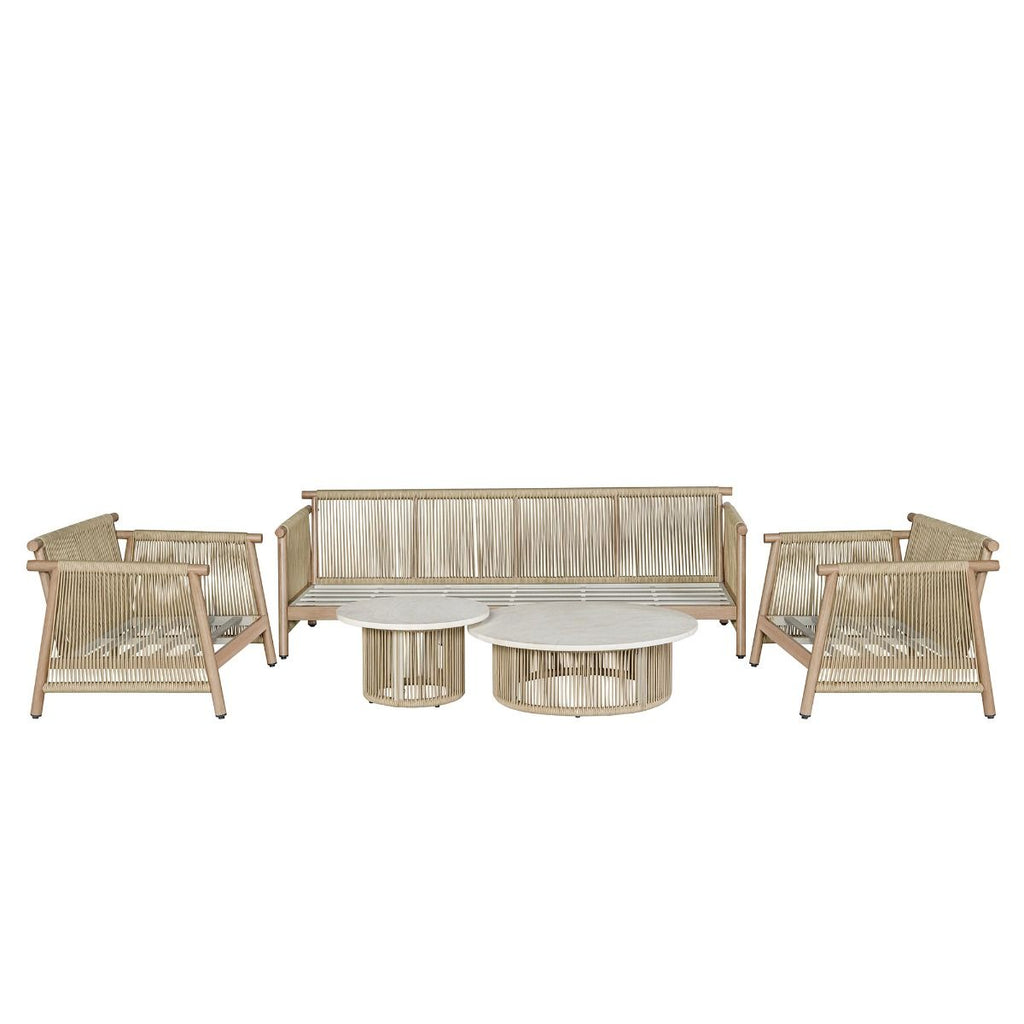Zira - 5 Piece Patio Sofa Set - Beige