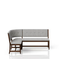 Curved Dining Bench Upholstered Curved Bench - Beige