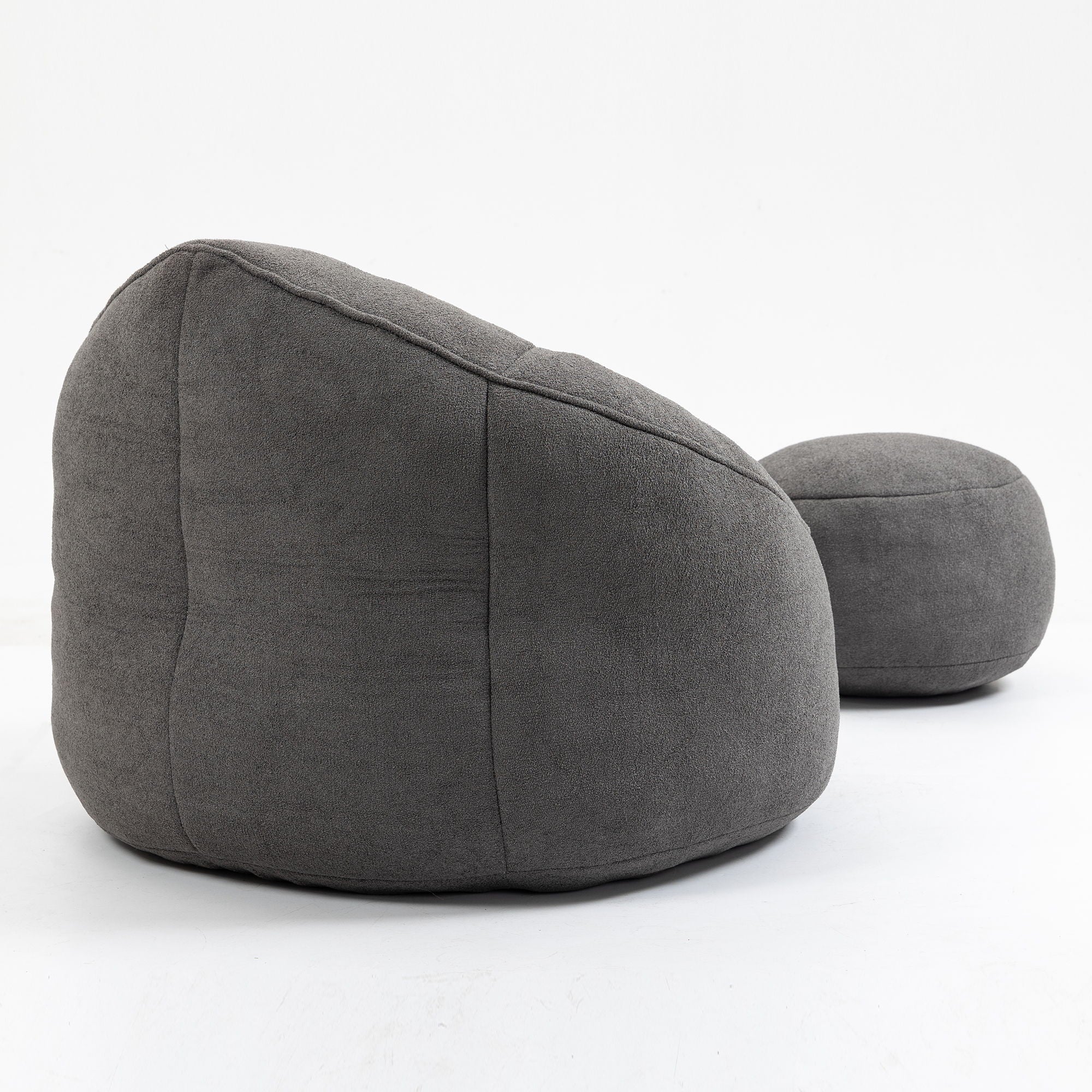 Bedding Bean Bag Sofa Chair High Pressure Foam With Footrest