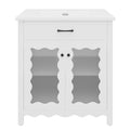 Modern Bathroom Vanity With Tempered Glass Doors