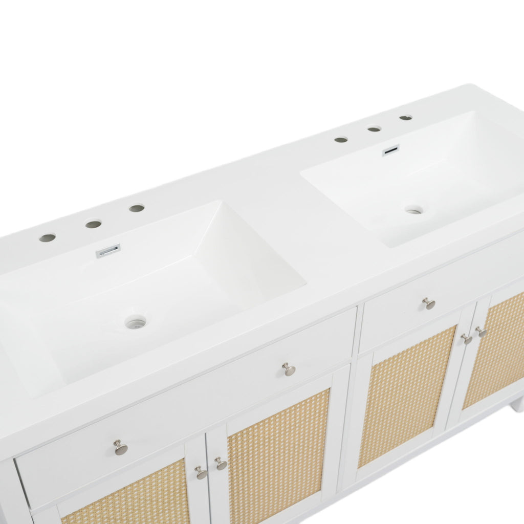 Bathroom Vanity With Double Sink, Large Storage Space
