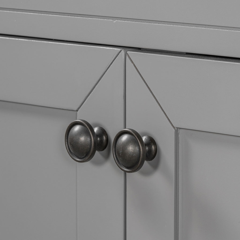 Modern Bathroom Vanity Base Only, 2 Doors And 3 Drawers