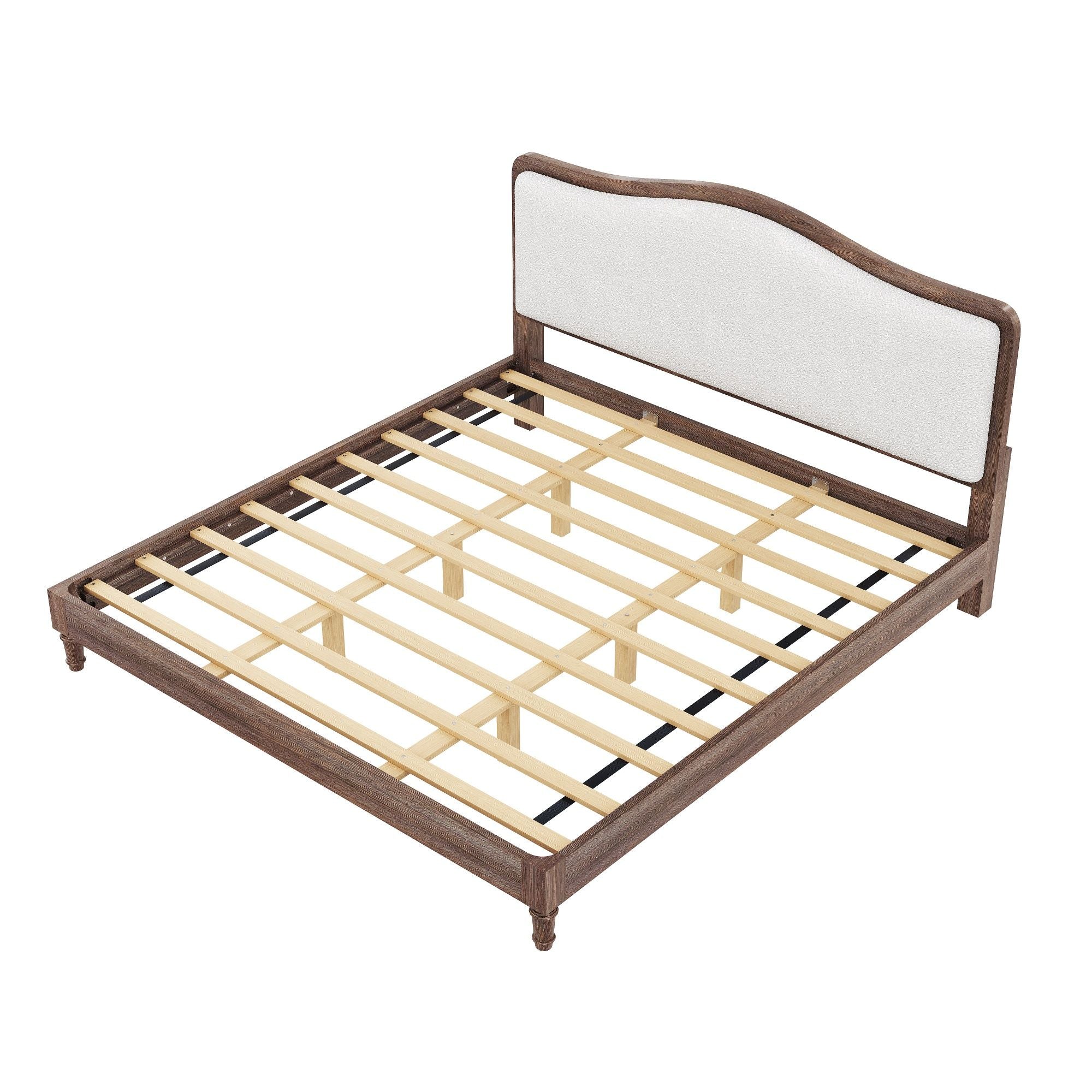 Platform Bed With Upholstered Headboard