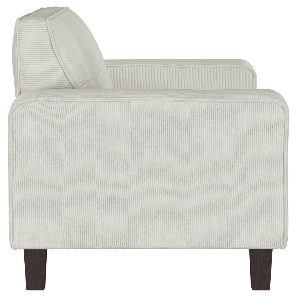 Xana - 2 Piece Upholstered Track Arm Sofa Set - Greige