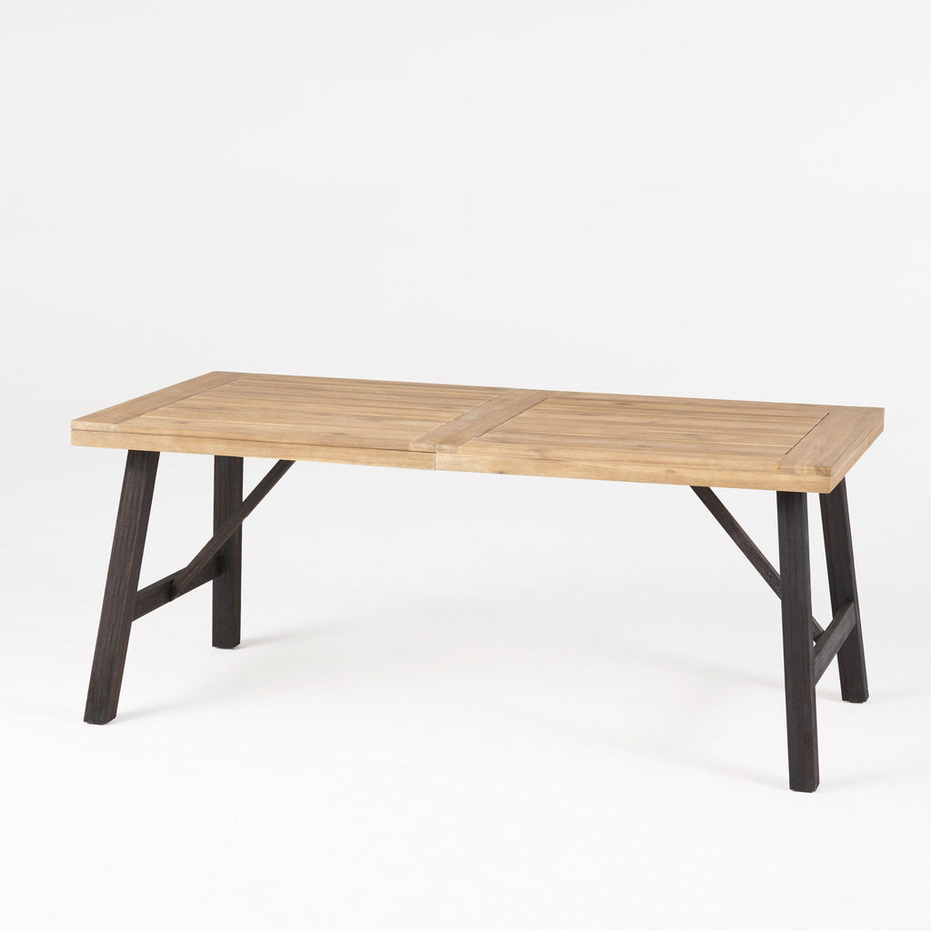 Outdoor Dining Set With 2 Bench And 1 Dining Table - Light Brown