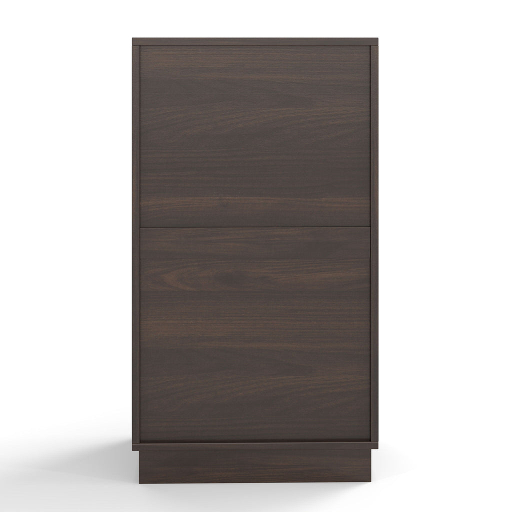 Tilt Out Trash Can Cabinet With Wave Textured Drawer & Pull Out Bin