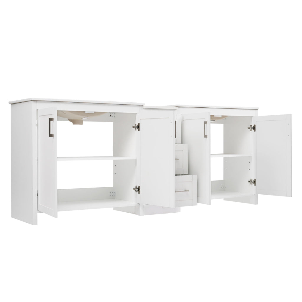 Double Sink Bathroom Vanity With Quartz Countertop