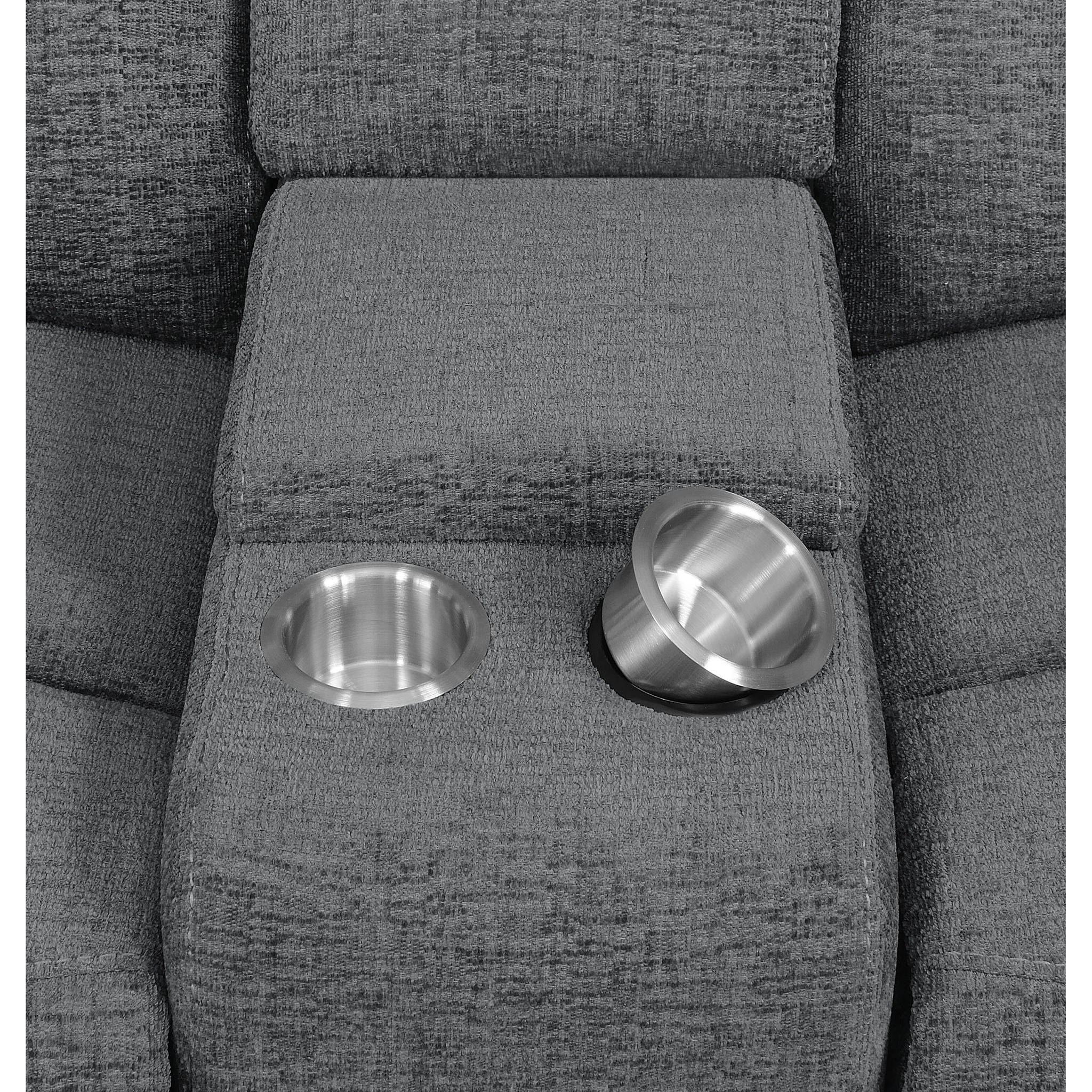 Divine - 5 Piece Power Reclining Home Theater Seating Set With Memory Foam Cushions And Storage Consoles