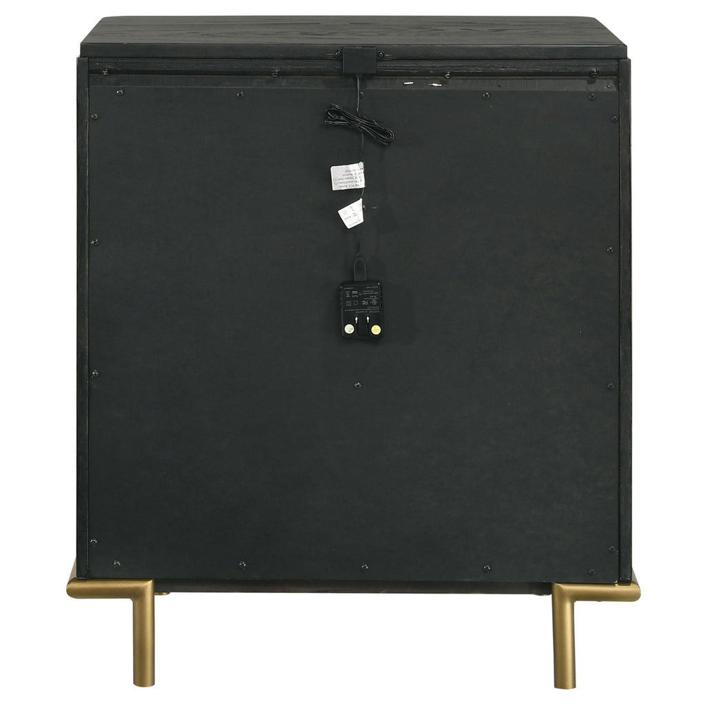 Anser - 3 Drawer Nightstand - Black